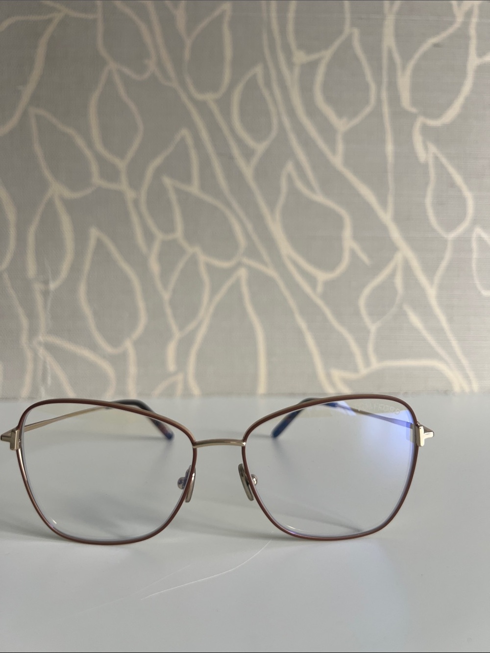 Tom Ford Women’s Brown Metal Butterfly Style Glasses 5906-B